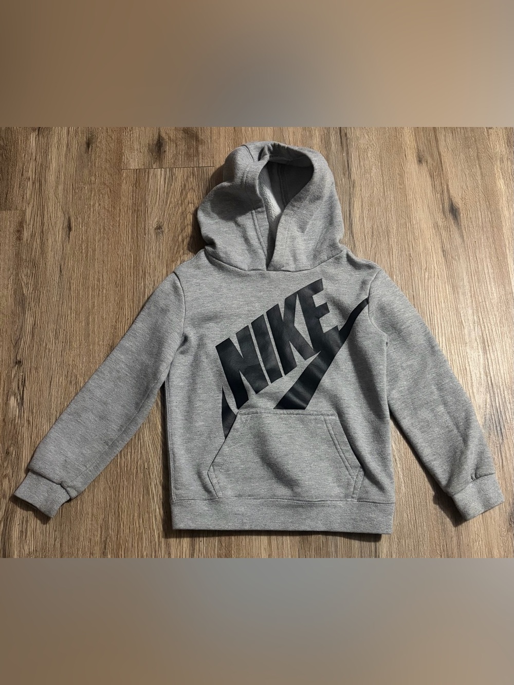 Nike - Gray Hoodie with Black Nike Logo - Size 4T